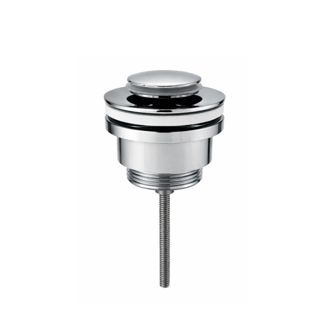 valvula click-clack universal curta latão cromada taco pequeno parafuso